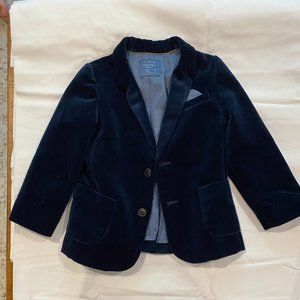 Little Gentleman - Blue Velvet Blazer